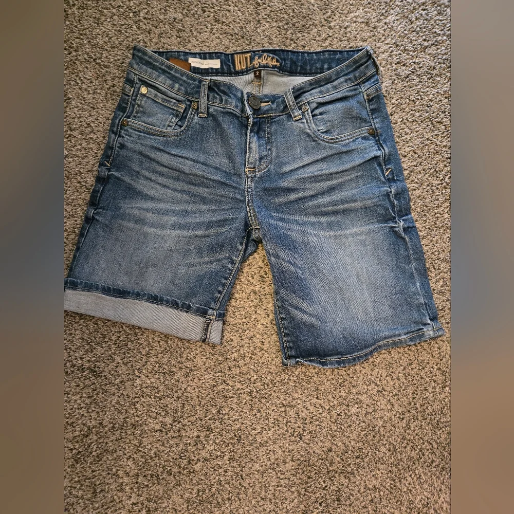 Kut from the Kloth Light Blue Denim Cuffed Jean Shorts